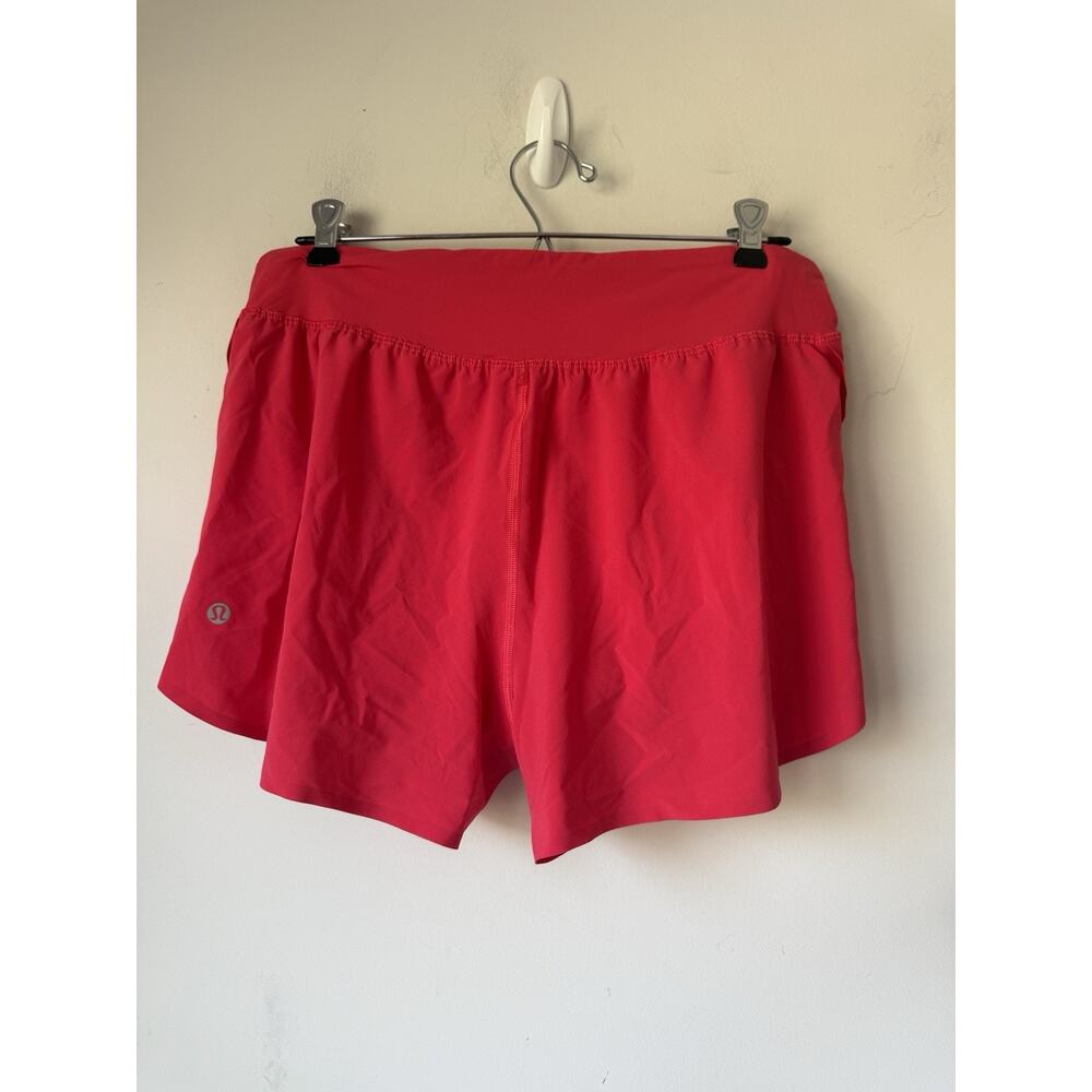 Lululemon Fast and Free High Rise Split 3” Shorts Women’s Medium Red - Picture 2 of 7